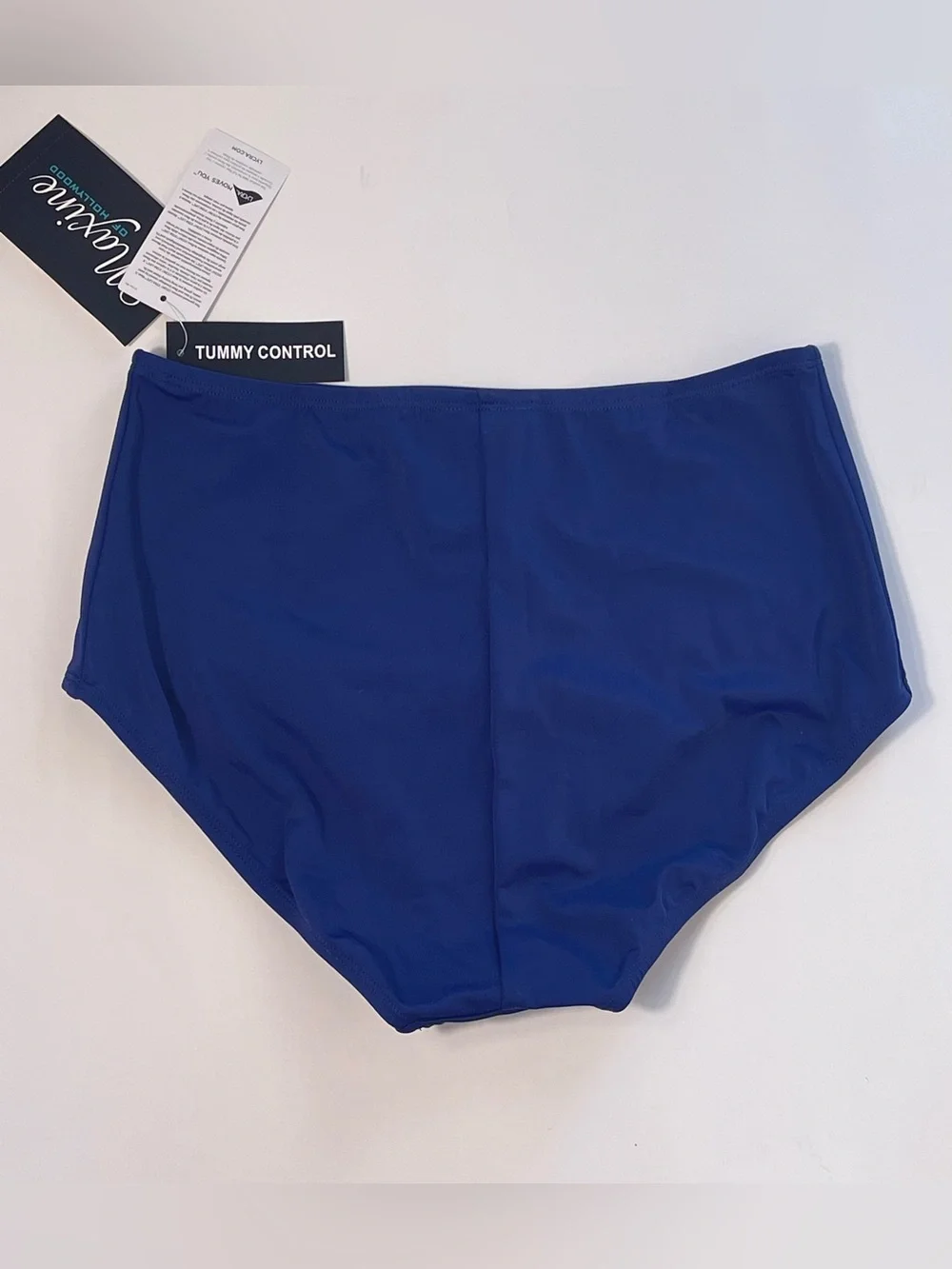Maxine of Hollywood Women’s Blue High Waist Swim Bottoms Size 10 NWT